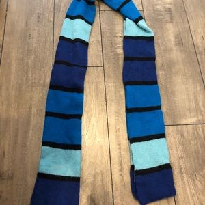 Black and blues striped scarf